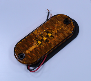 LED Oval Side Marker Light Orange 12 Volt