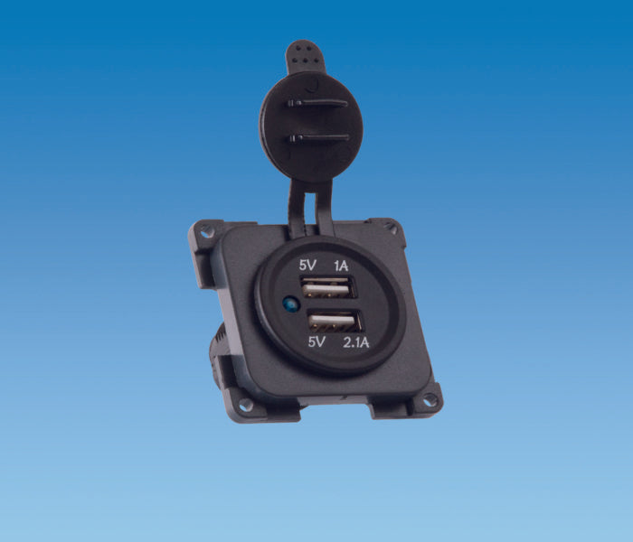 Powerpart C-Line Twin USB Socket