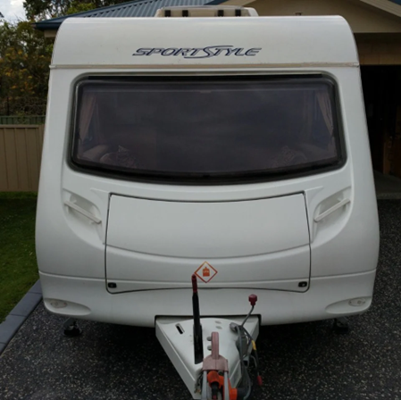 Caravan with replacement window