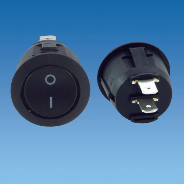 Black Circular On / Off Rocker Switch