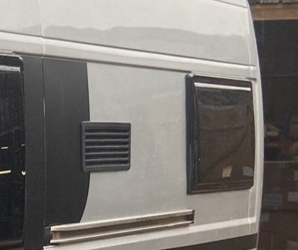 Camper Conversion Window For Side Panel Above sliding Door Rail