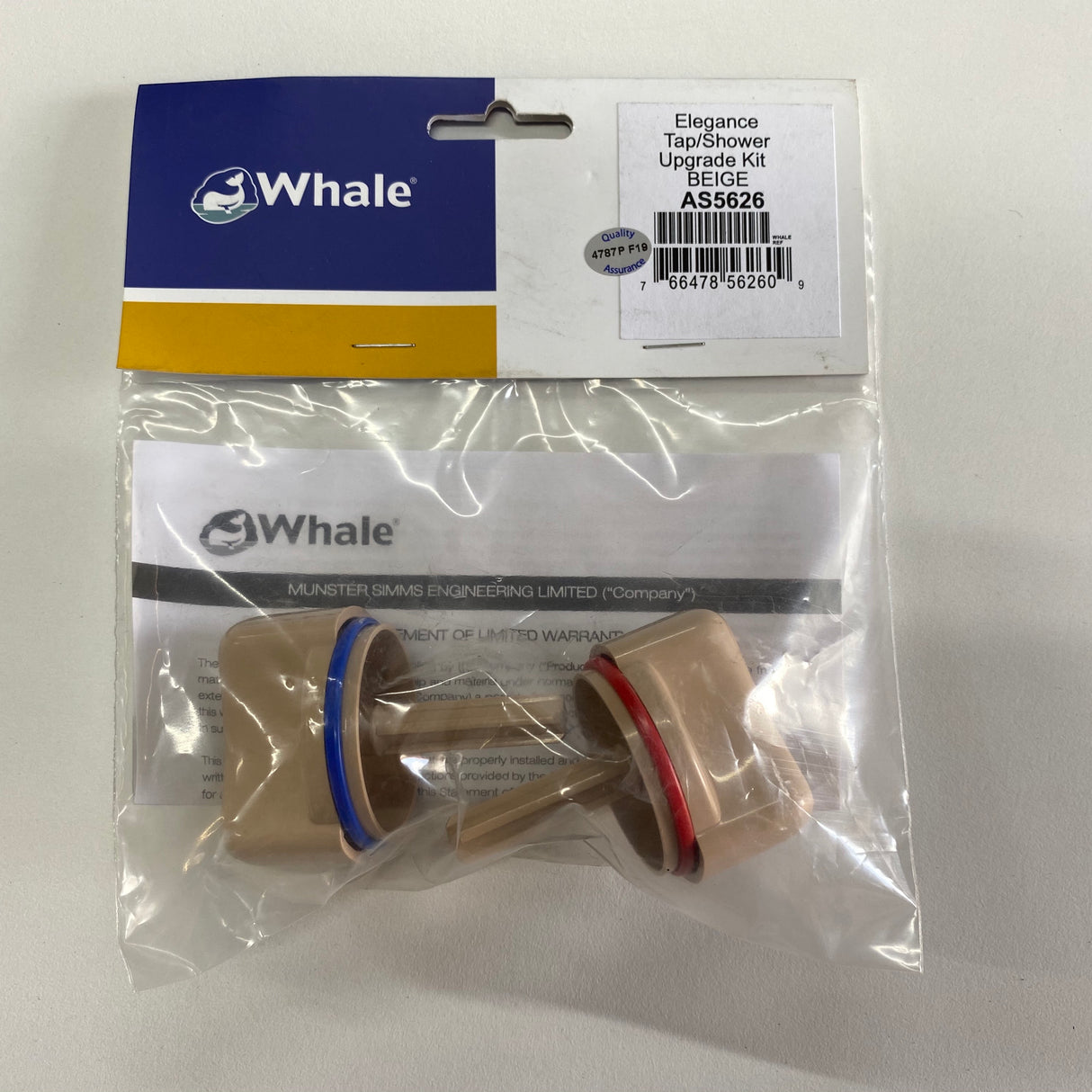 Whale Elegance Tap Spindle & Knob Upgrade Kit Beige